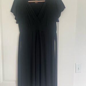 Merona Black Flutter Sleeve Maxi Dress